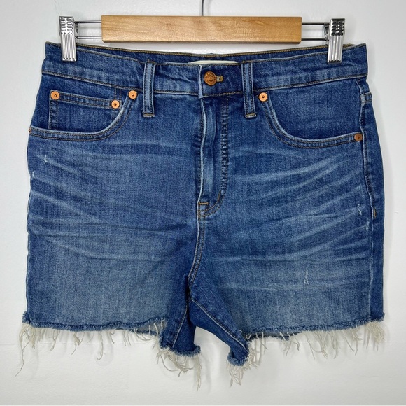 MADEWELL High Rise Denim Cut Off Shorts - Picture 2 of 5